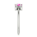 Flutterby: Pink Sapphire & Diamond Ring in White Gold Or Platinum