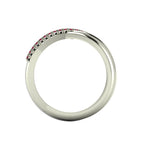 Eternal Infinity Ruby & Black Diamond White Gold Or Platinum Eternity Ring