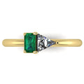 Elektra Toi Et Moi Geometric Emerald, Diamond & Yellow Gold Ring