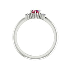 Flutterby: Ruby & Diamond Butterfly Ring in Platinum & White Gold