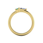Elektra Toi Et Moi Geometric Emerald, Diamond & Yellow Gold Ring