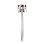 Flutterby: Ruby & Diamond Butterfly Ring in Platinum & White Gold