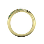 Eternal Infinity Emerald & Diamond Eternity Ring Yellow Gold