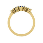 Crystallised Sapphire & Diamond Yellow Gold Ring