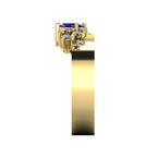 Crystallised Sapphire & Diamond Yellow Gold Ring