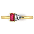Elektra Toi Et Moi Geometric Ruby, Diamond & Yellow Gold Ring