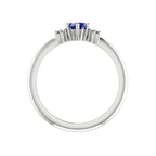 Flutterby: Blue Sapphire & Diamond Ring in Platinum & White Gold