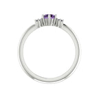 Flutterby: Lavender Sapphire & Diamond Ring in Platinum & White Gold