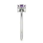 Flutterby: Lavender Sapphire & Diamond Ring in Platinum & White Gold
