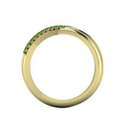 Eternal Infinity Green & Black Eternity Ring Yellow Gold