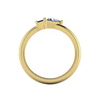 Elektra Toi Et Moi Geometric Sapphire, Diamond & Yellow Gold Ring