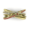 Eternal Infinity Ruby & Diamond Yellow Gold Eternity Ring