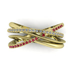 Eternal Infinity Ruby & Diamond Yellow Gold Eternity Ring