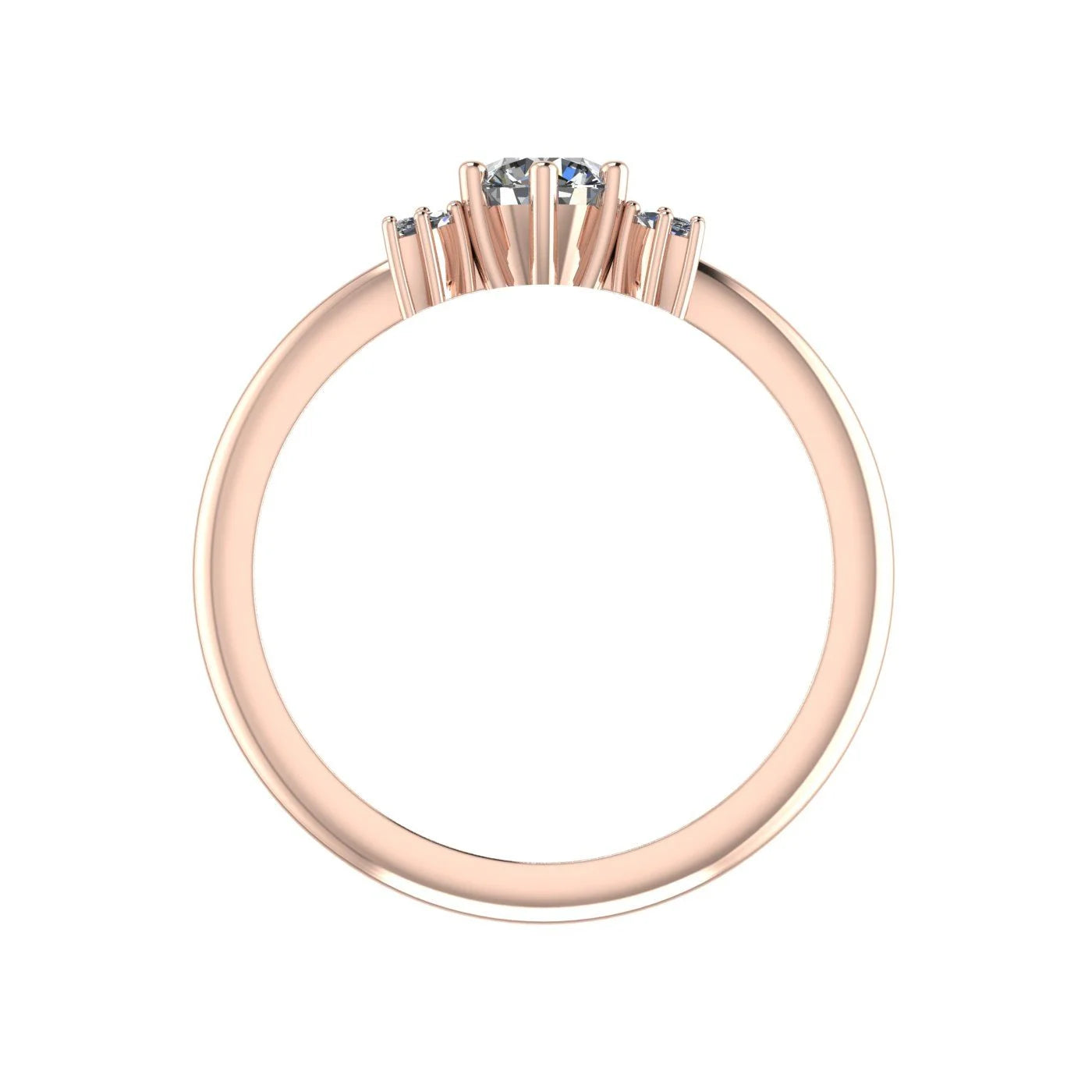 Flutterby: Diamond Butterfly Cluster Ring in Rose Gold
