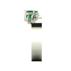 Crystallised Emerald, Yellow Sapphire & Diamond Cluster Ring - White Gold or Platinum