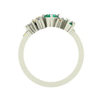 Crystallised Emerald, Yellow Sapphire & Diamond Cluster Ring - White Gold or Platinum