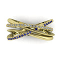 Eternal Infinity Sapphire & Diamond Yellow Gold Eternity Ring