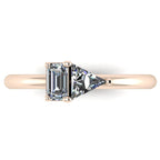 Elektra Toi Et Moi Geometric - Diamonds & Rose Gold Ring