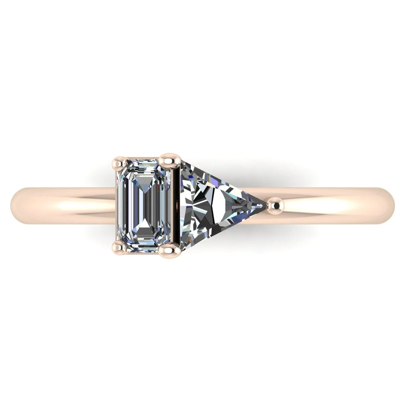 Elektra Toi Et Moi Geometric - Diamonds & Rose Gold Ring