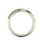Eternal Infinity Green & Black Eternity Ring White Gold