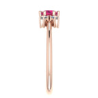 Flutterby: Ruby & Diamond Butterfly Ring in Rose Gold
