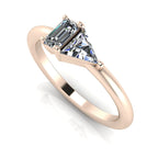 Elektra Toi Et Moi Geometric - Diamonds & Rose Gold Ring