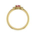 Flutterby: Ruby & Diamond Butterfly Ring in Yellow Gold