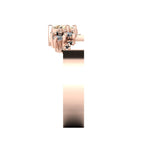 Crystallised Champagne Diamond, Black & White Diamonds -  Rose Gold Ring