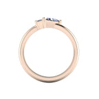 Elektra Toi Et Moi Geometric - Diamonds & Rose Gold Ring