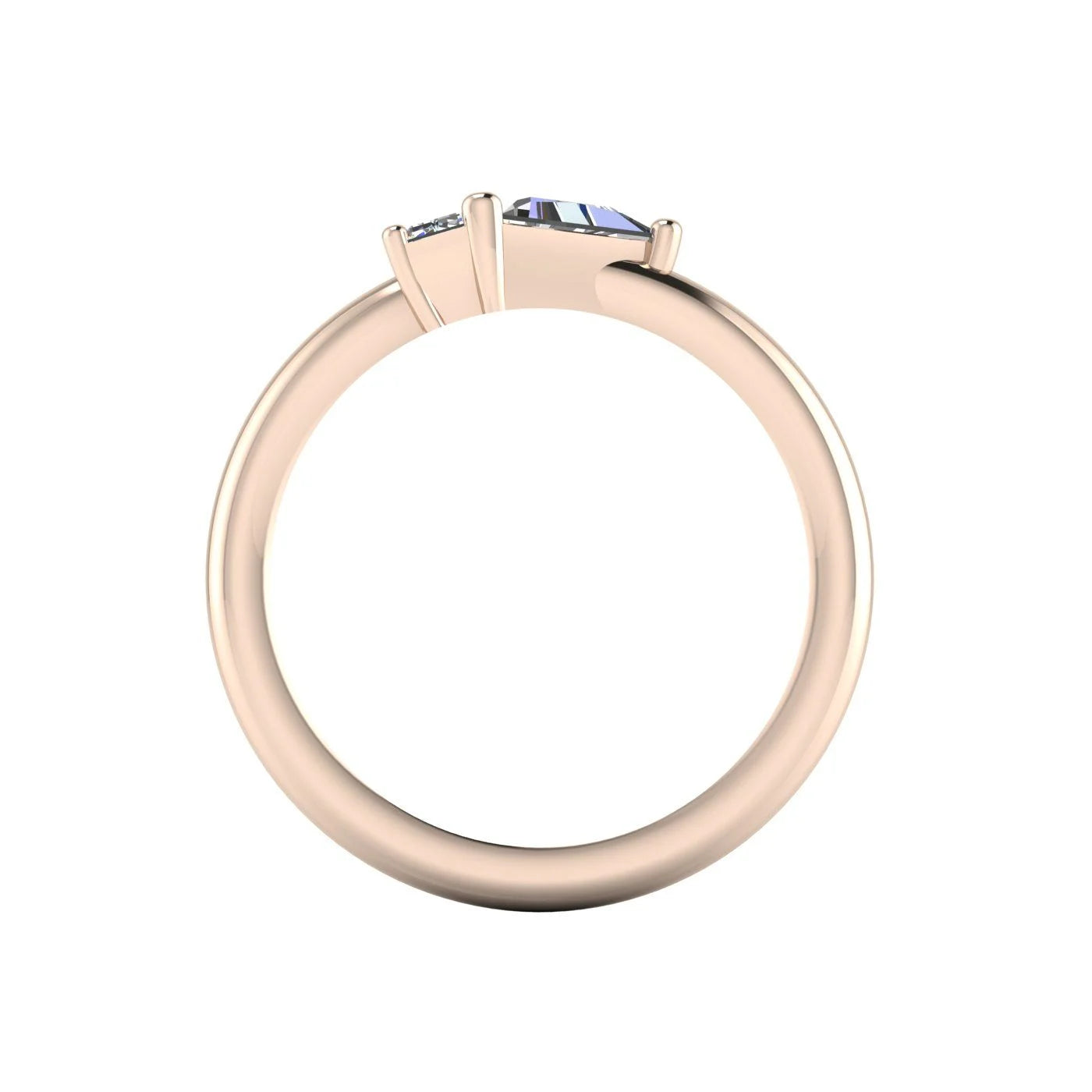 Elektra Toi Et Moi Geometric - Diamonds & Rose Gold Ring