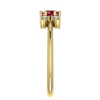 Flutterby: Ruby & Diamond Butterfly Ring in Yellow Gold