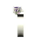 Crystallised Asymmetrical Violet & Pink Sapphire With Diamonds Encrusted Ring