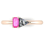 Elektra Toi Et Moi Geometric Pink Sapphire, Diamond & Rose Gold Ring