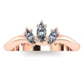 Flutterby Shaped Diamond Rose Gold Wedding Ring