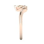 Enchanted Pear Shaped Champagne Diamond Asymmetrical Solitaire Engagement Ring in 18ct Rose Gold