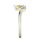 Enchanted Pear Shaped Solitaire Yellow Sapphire White Gold or Platinum Ring