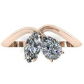 Entwined - Toi Et Moi Lab Grown Marquise & Pear Shaped Diamond Rose Gold Ring