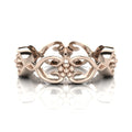 Flowers On The Vine, Rose Gold Floral Patterned Wedding Ring