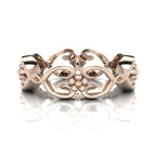 Flowers On The Vine, Rose Gold Floral Patterned Wedding Ring