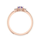 Flutterby: Lavender Sapphire & Diamond Ring in Rose Gold