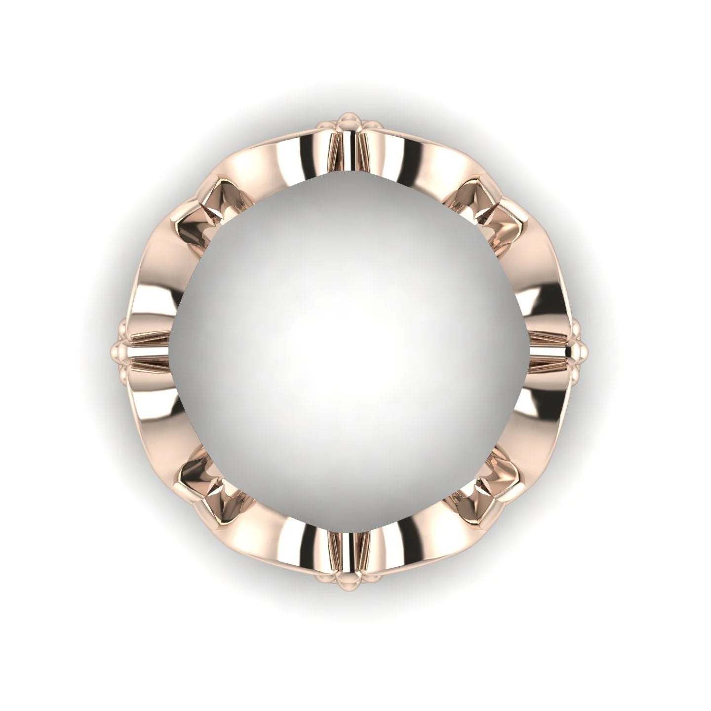 Flowers On The Vine, Rose Gold Floral Patterned Wedding Ring
