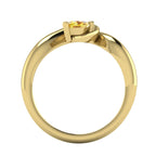 Enchanted Pear Shaped Solitaire Yellow Sapphire Yellow Gold Ring