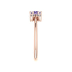 Flutterby: Lavender Sapphire & Diamond Ring in Rose Gold