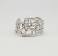 Silver Web Cuff Ring