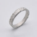 Rivda: 'Frozen Sand' 3mm Textured Band | Handmade Silver