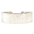Handmade Silver Glitter Cuff - Slim