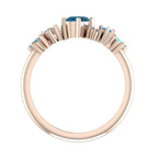A view through the centre of the 18ct rose gold band, highlighting the smooth, high-polish interior.