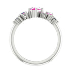 A view through the centre of the 18ct rose gold band, showing the high-polish internal finish and solid metal construction.