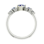 A view through the centre of the ring band, showcasing the smooth, mirror-polished internal finish.