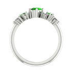 A view through the centre of the ring band, highlighting the smooth, high-polish interior finish.